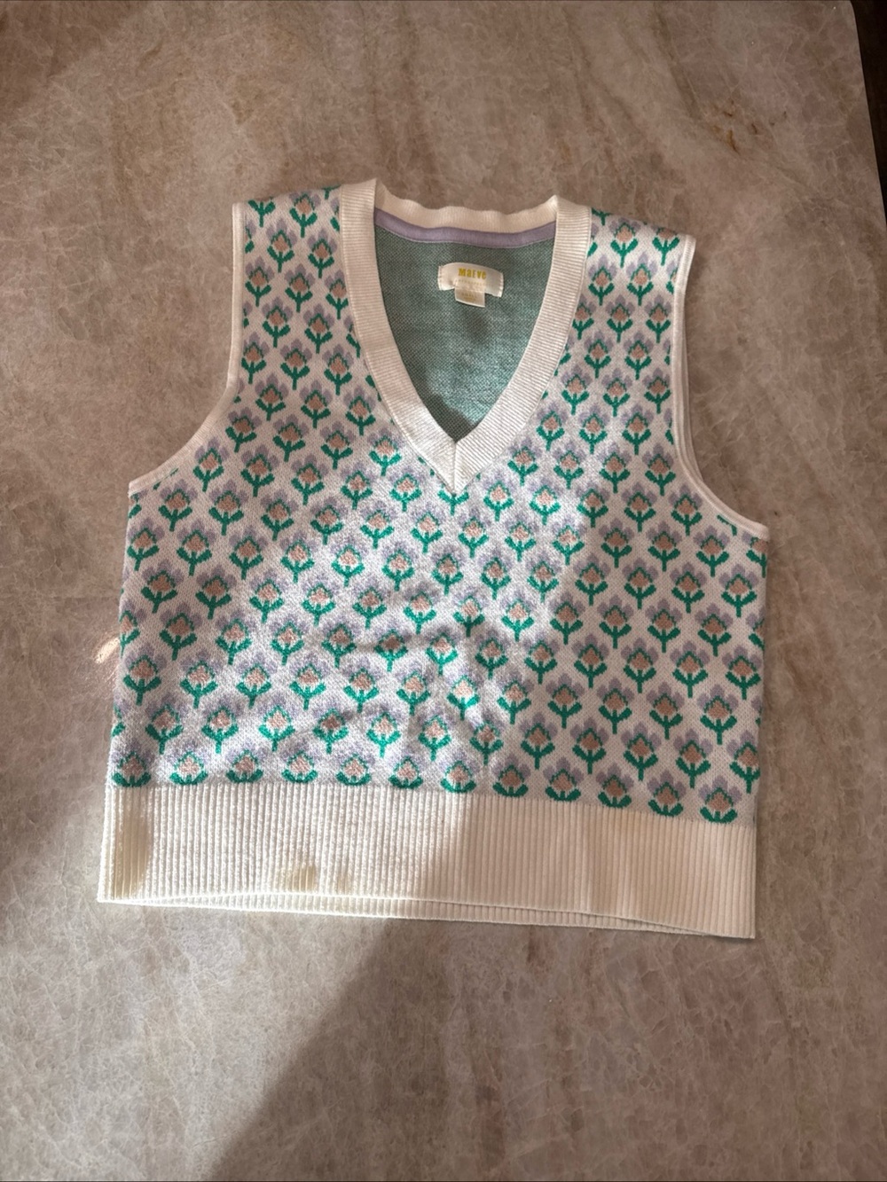 Anthropologie Maeve Jacquard Floral Sweater vest small